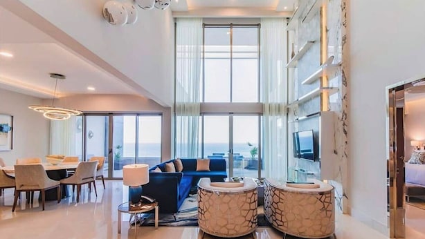 Living area - Resort with 3 bedrooms and AC in cool Cancún (Cancún)