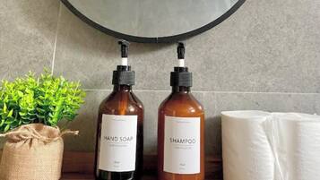 Hair dryer, soap