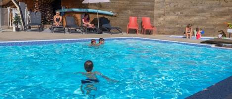 A heated pool