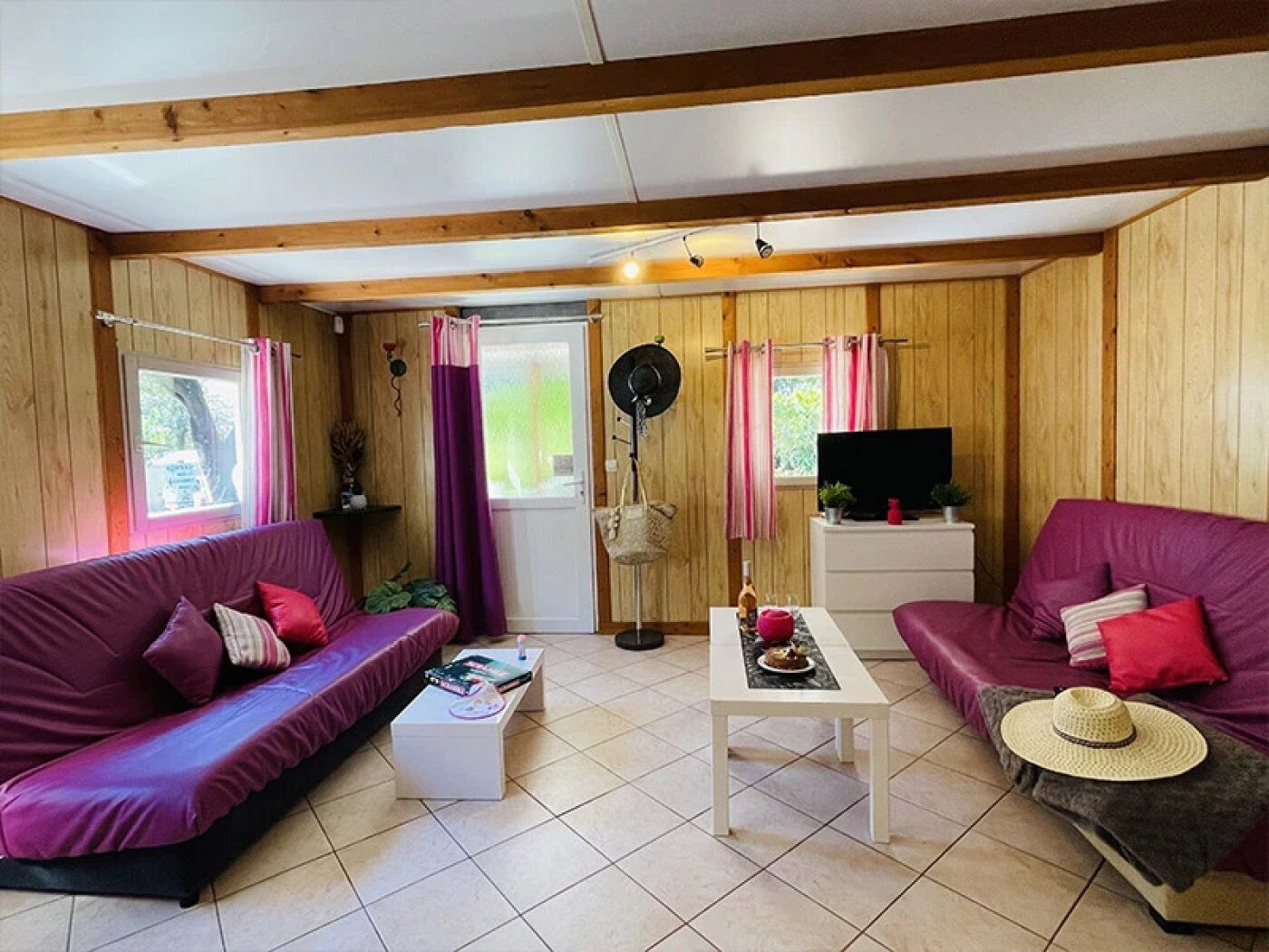 Télévision, table de tennis de table