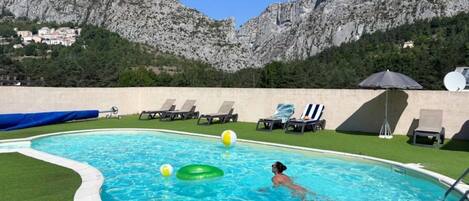 A heated pool