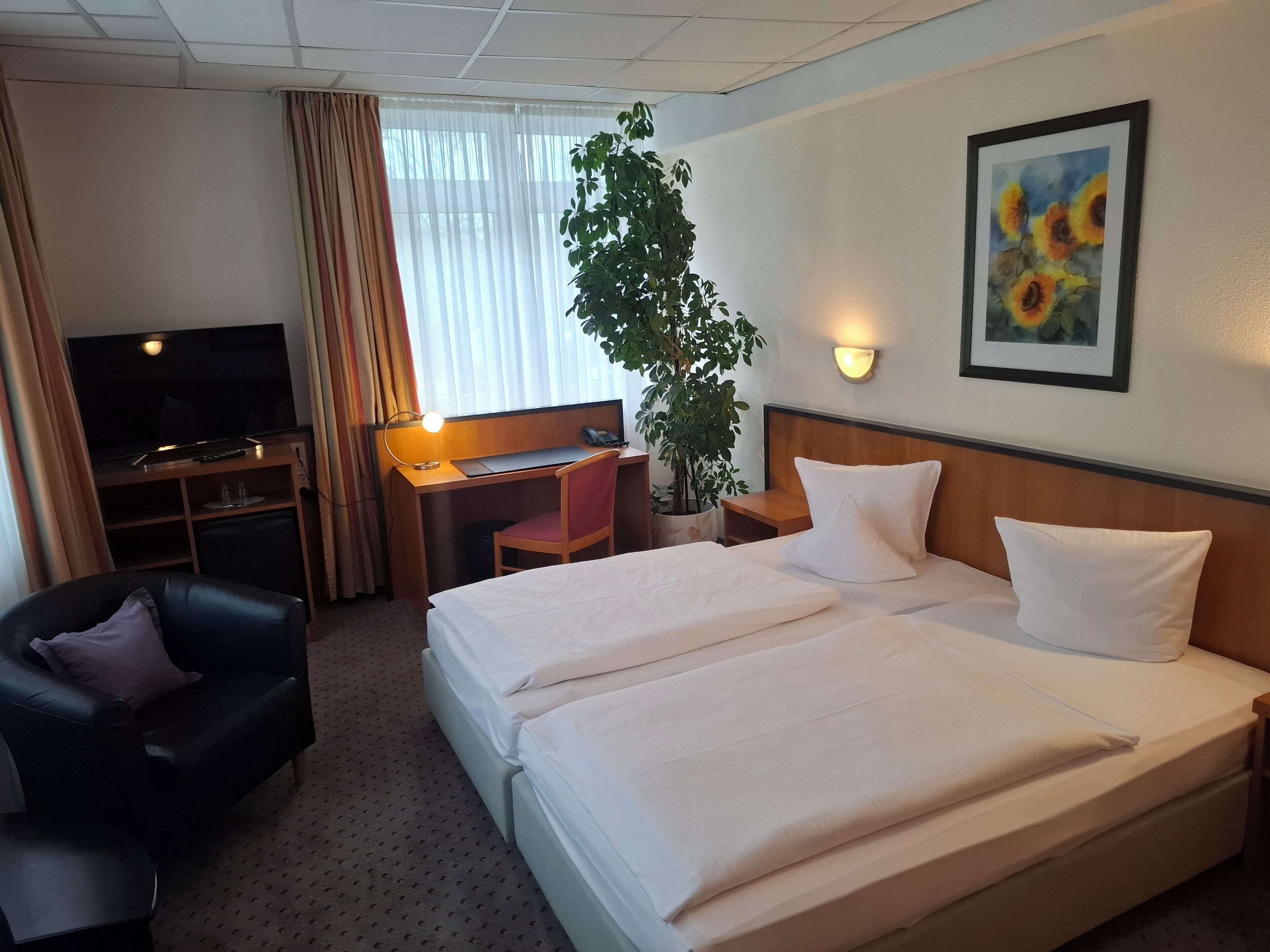 Deluxe Double Room, City View | Desk, laptop workspace, iron/ironing board, free WiFi