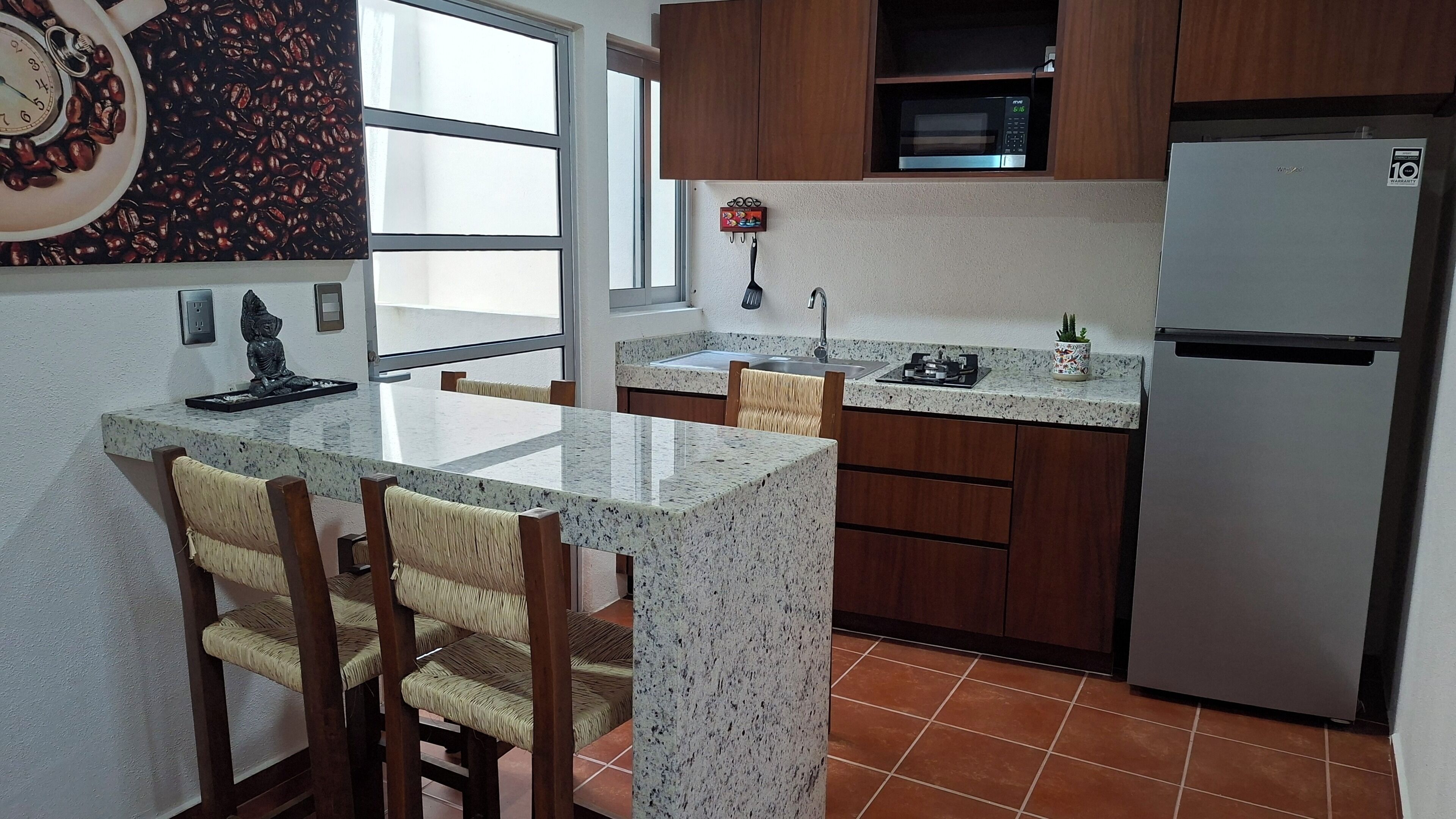 Basic Apartment, Ocean View | Private kitchen | Fridge, microwave, rice cooker, blender