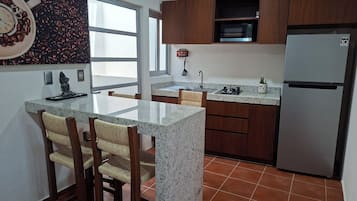 Basic Apartment, Ocean View | Private kitchen | Fridge, microwave, rice cooker, blender