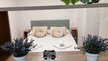 1 slaapkamer, een strijkplank/strijkijzer, wifi, beddengoed
