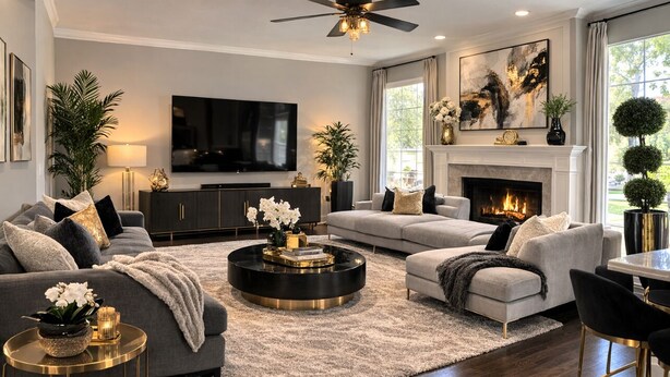 Living area - Spacious 5-bedroom house in lovely Missouri City with AC (Missouri City)