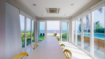Villa, Balcony, Beach View | Dining