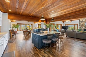 Coffee/tea maker, fridge, microwave, oven - Luxury Forestville Ranch: Pool+Hot Tub+Fire Pit (Forestville)