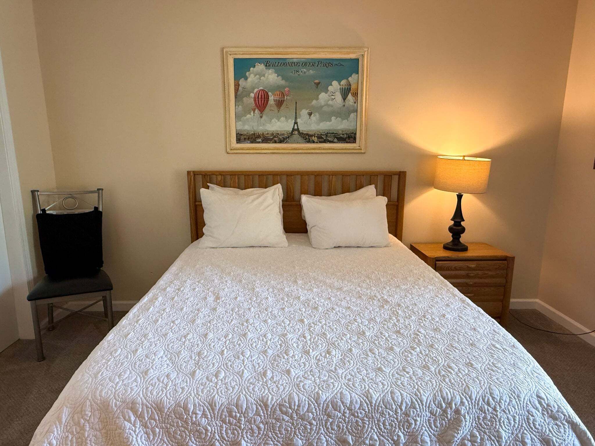 Desk, iron/ironing board, WiFi (free), bed sheets
