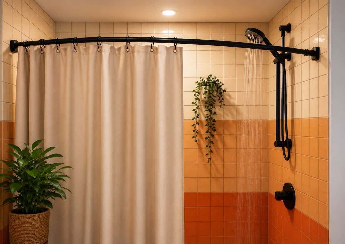 Dusche, Haartrockner, Handtücher, Shampoo