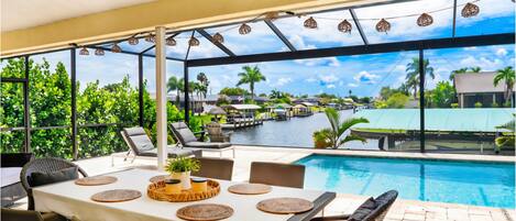 Outdoor pool, a heated pool