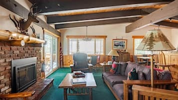 TV, fireplace, DVD player, stereo