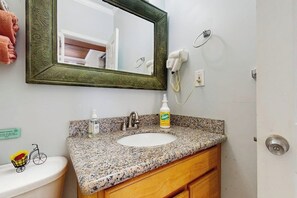 Hair dryer, towels