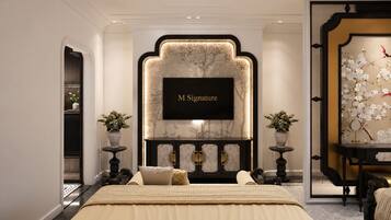 Deluxe Triple Room, City View | Minibar, individually decorated, individually furnished