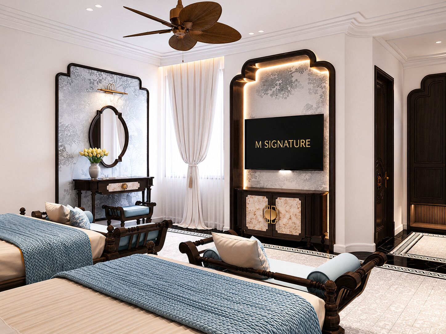 Superior Twin kamer | Luxe beddengoed, een minibar, individueel gedecoreerd