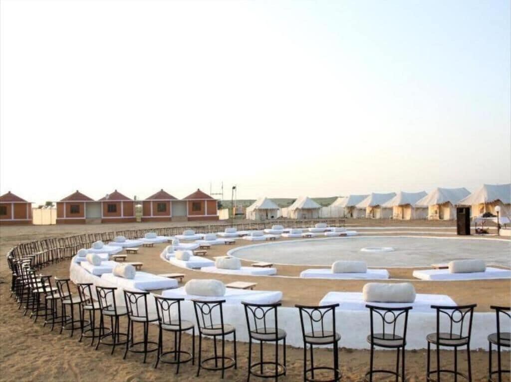Outdoor banquet area