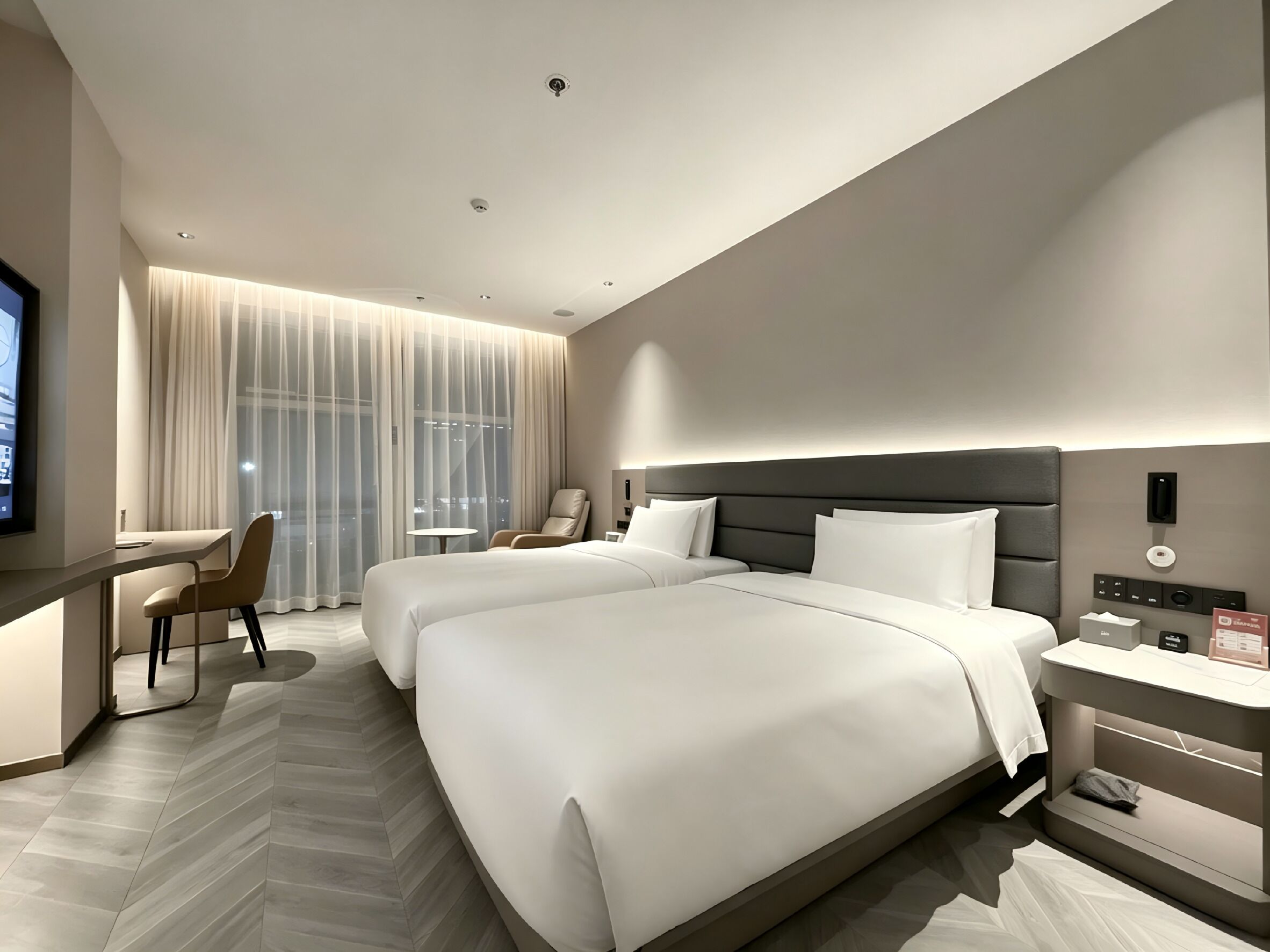 Executive Twin Room | Desk, blackout curtains, iron/ironing board, free WiFi
