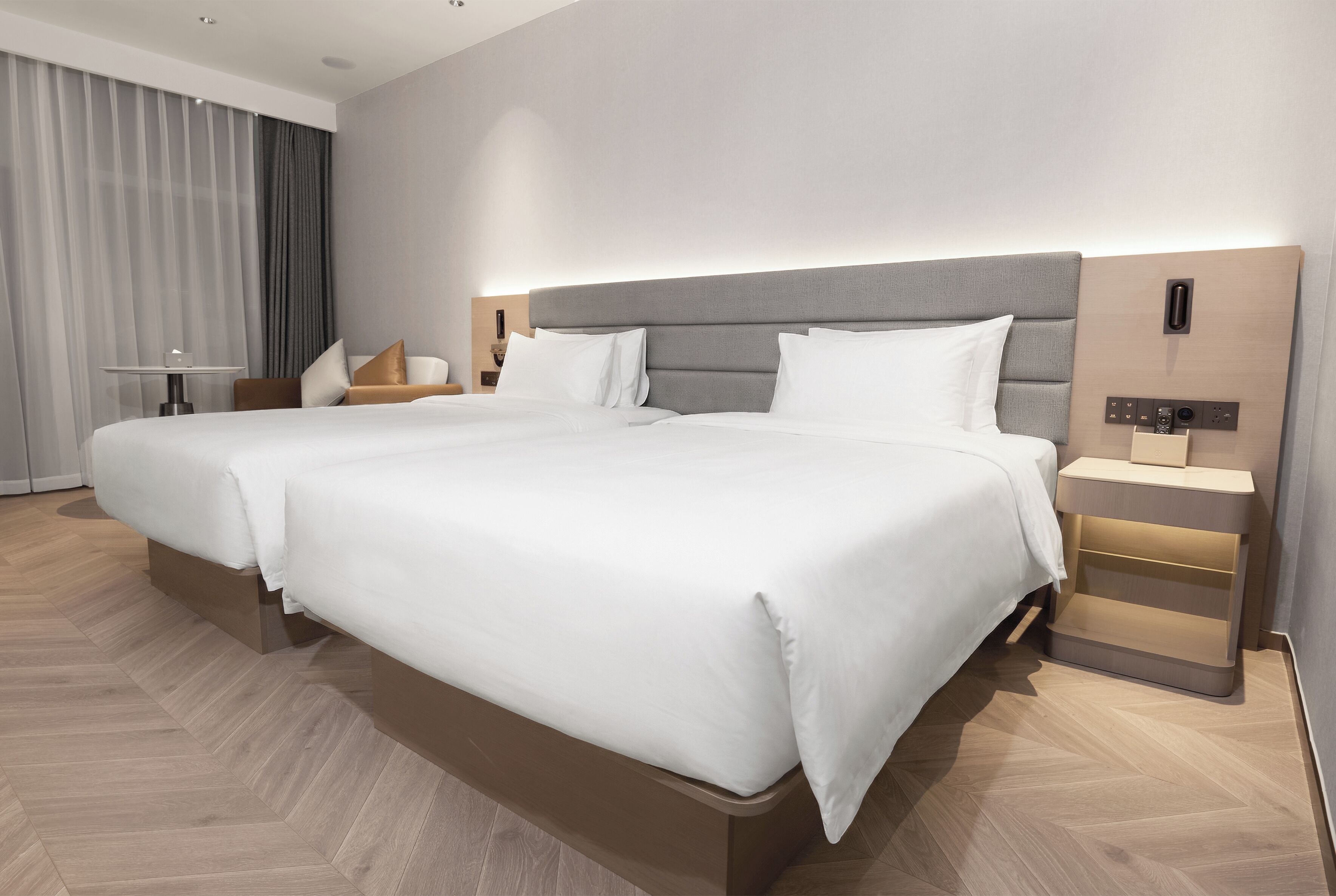 Executive Twin Room | Desk, blackout drapes, iron/ironing board, free WiFi