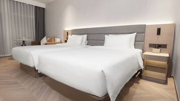 Executive Twin Room | Desk, blackout drapes, iron/ironing board, free WiFi