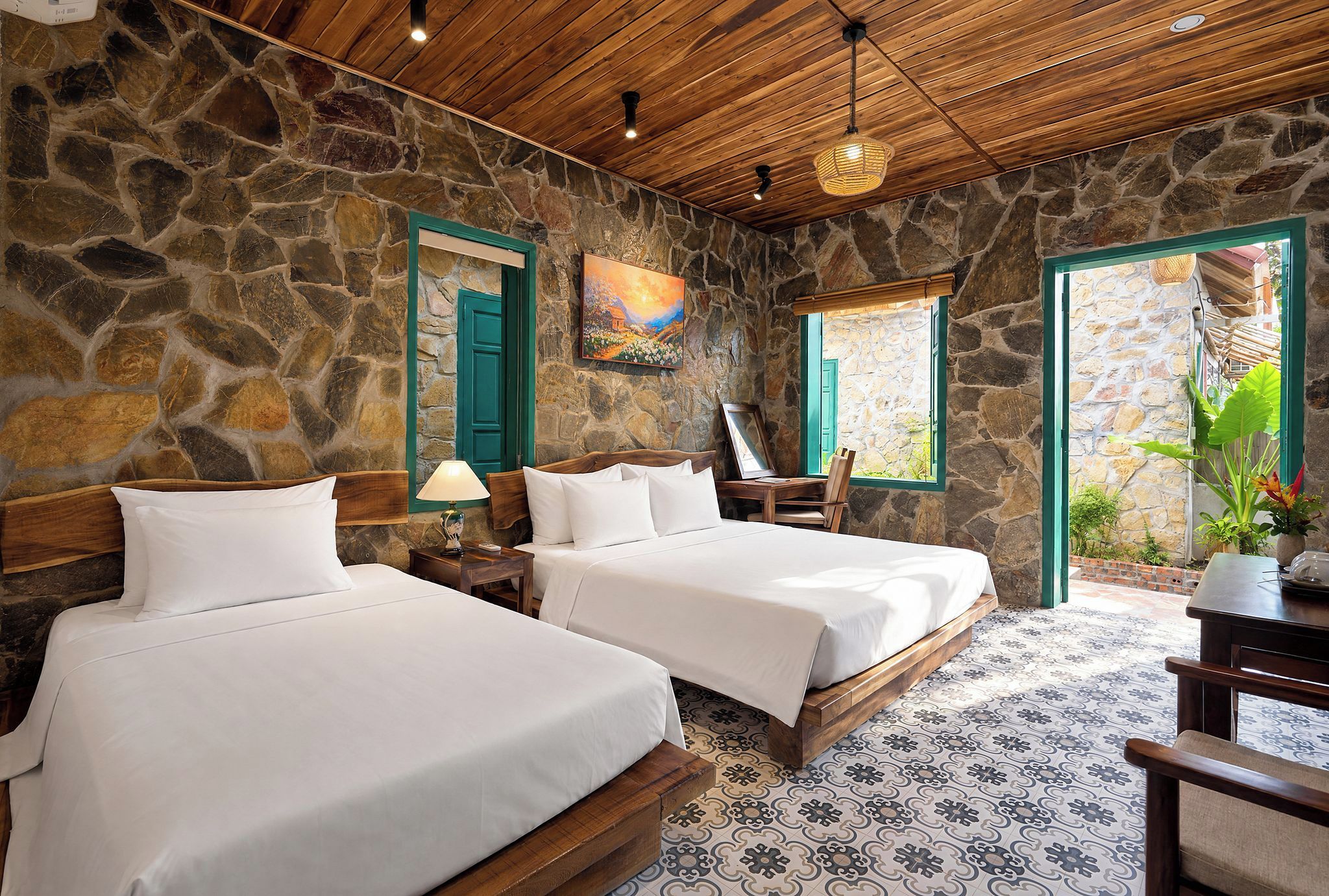 Deluxe Triple Room, Balcony, Garden View