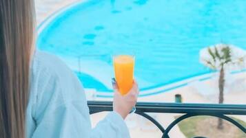 Comfort Double Room, Balcony, Pool View | Pool | Seasonal outdoor pool