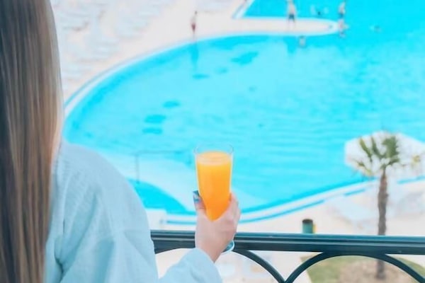 Comfort Double Room, Balcony, Pool View | Pool | Seasonal outdoor pool