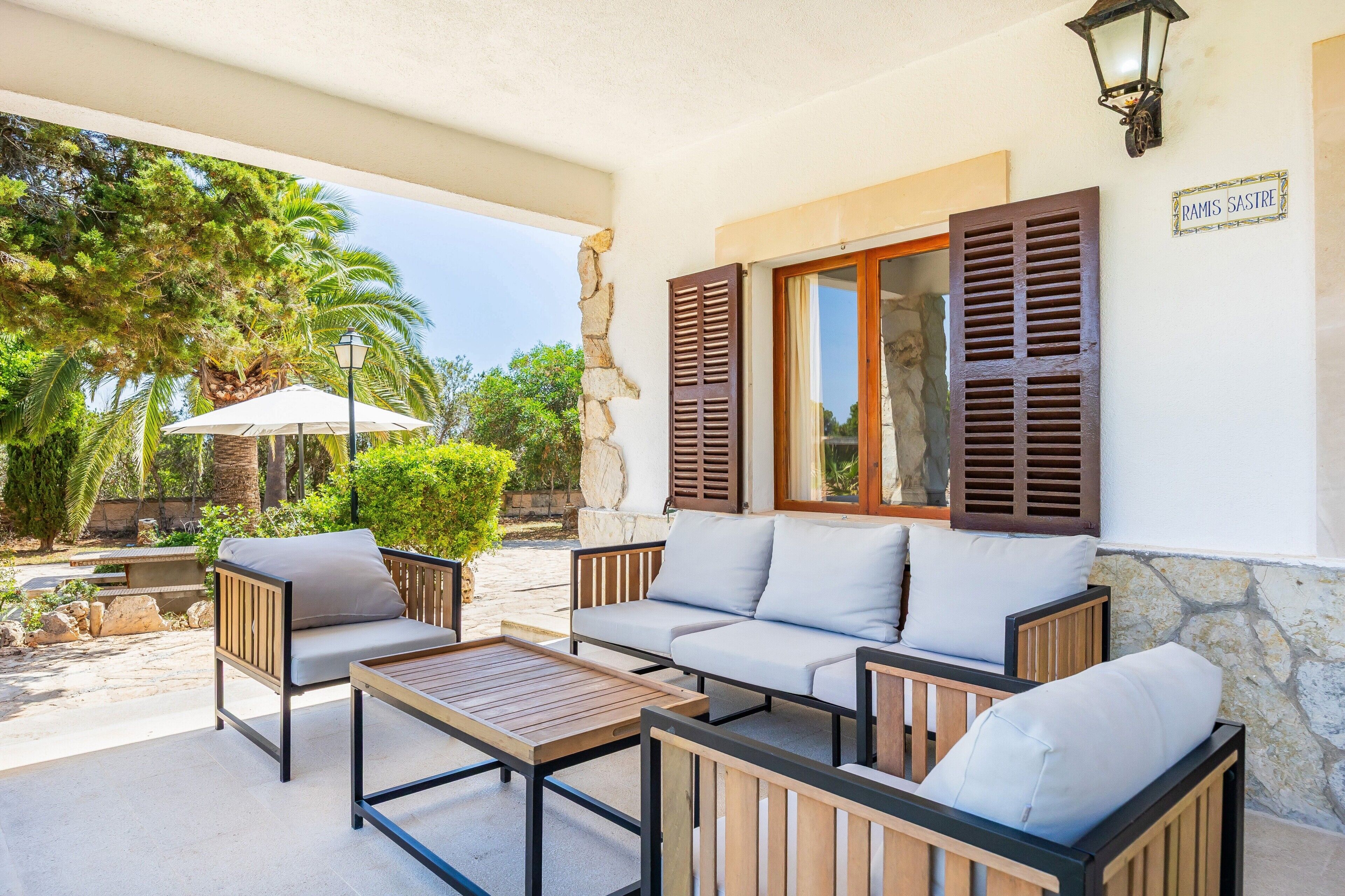 Terrace/patio. Can Jordi in Cala Llombards – Peaceful Mediterranean Retreat