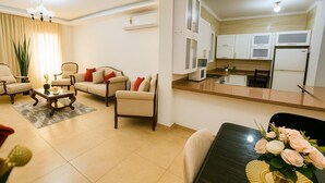 Living area - Modern 2-Bedroom Apartment with Private Building Pool - ST4 (Giza)