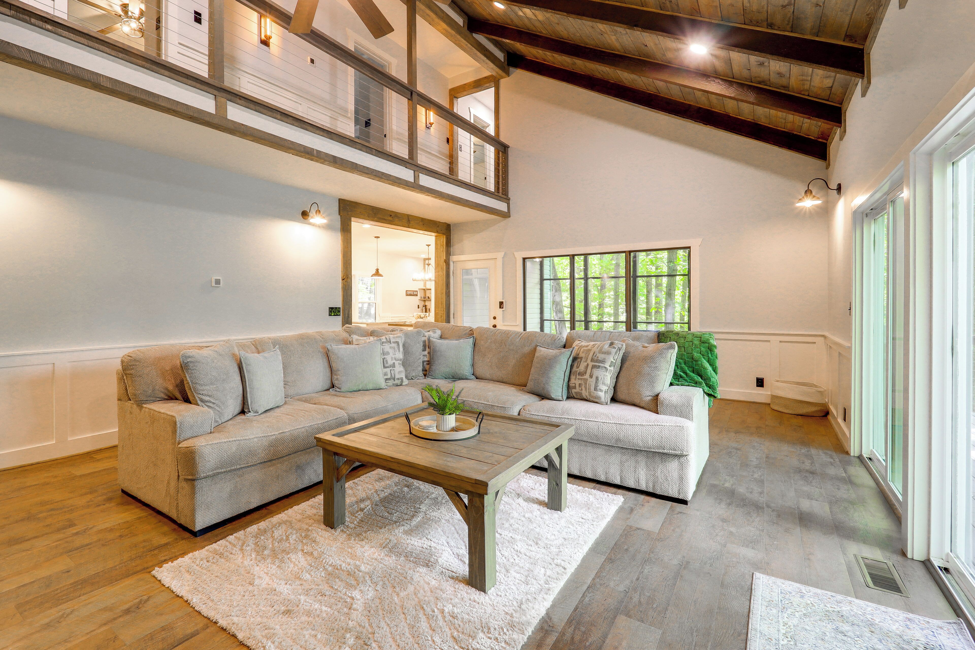 TV, fireplace, video games, books