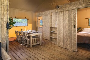 Dining - Charming Safari Tent for Family Glamping (Zuna)
