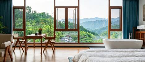 Luxury Double Room, 1 King Bed, Hot Tub, Hill View | View from room