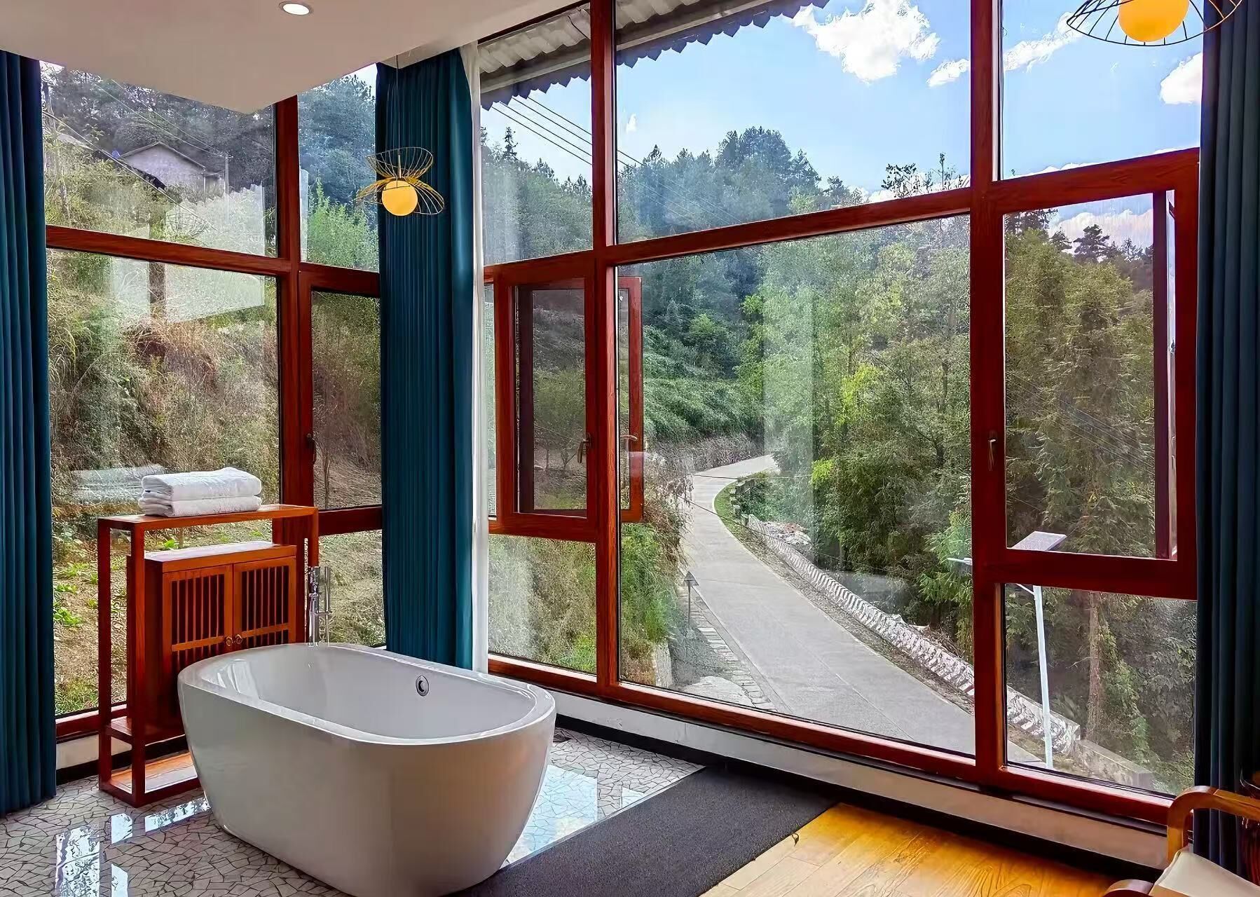Superior-Doppelzimmer, 1 Queen-Bett, Whirlpool, Hügelblick | Ausblick vom Zimmer