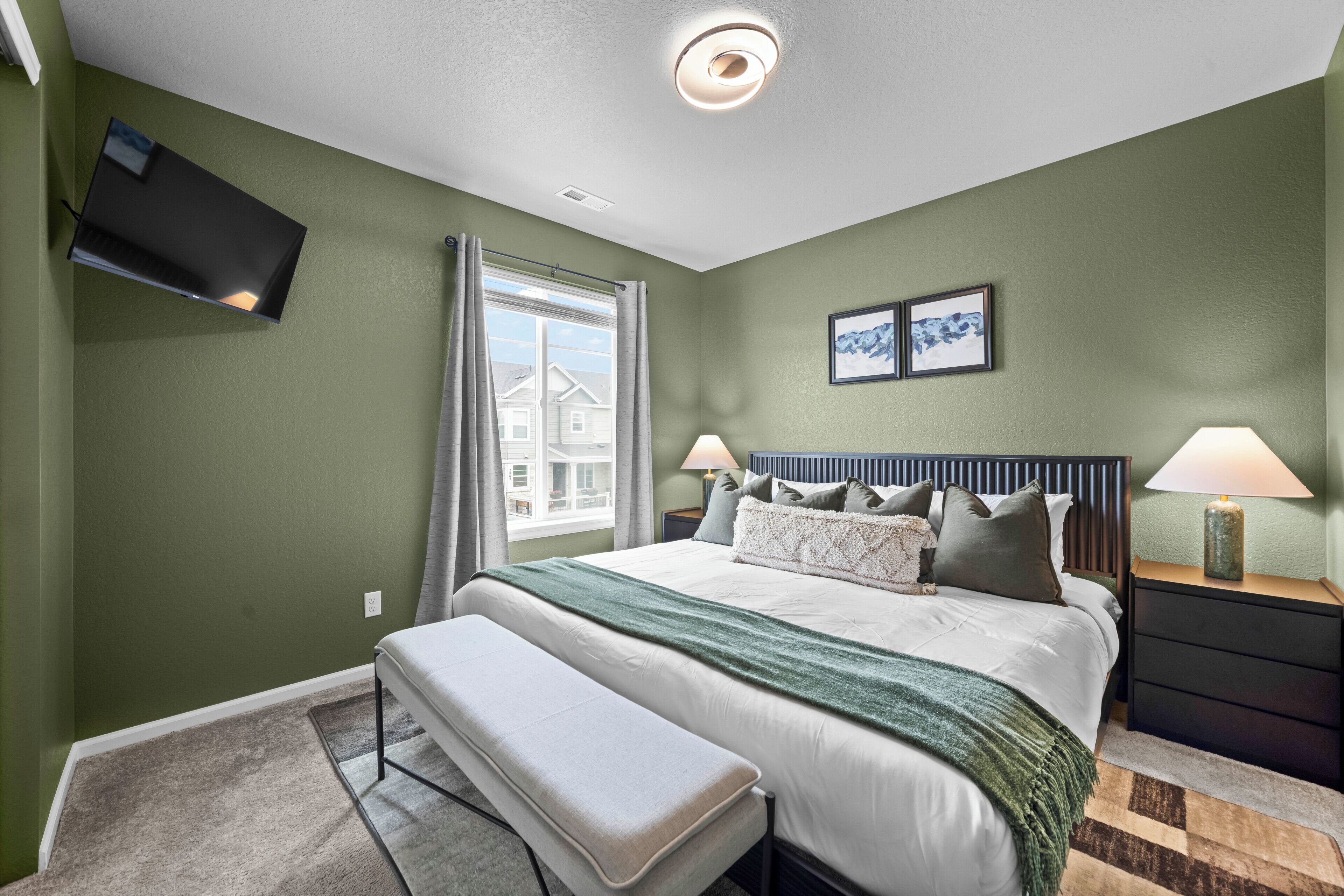 Desk, iron/ironing board, travel crib, free WiFi