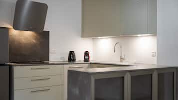 Villa, Garden View | Private kitchen | Full-sized fridge, microwave, oven, stovetop