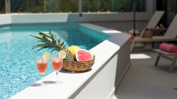 Outdoor pool - House of Hermes with Heated Pool and Sea View (Chania)