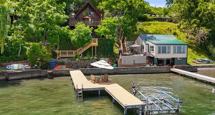 Relax at Poplar Beach Retreat on the sparkling waters of Cayuga Lake. This charming waterfront escape combines rustic character with bright, comfortable living spaces, creating the perfect setting for a relaxing Finger Lakes getaway.