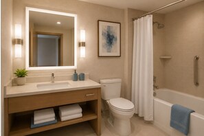 ห้องแฟมิลี่สวีท | ห้องน้ำ | ของใช้ในห้องน้ำฟรี, ไดร์เป่าผม, ผ้าเช็ดตัว, สบู่
