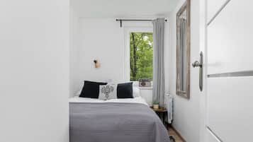 Een strijkplank/strijkijzer, reisbedje, wifi, beddengoed