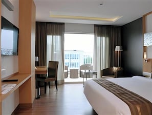 Quarto casal luxo, vista para a cidade