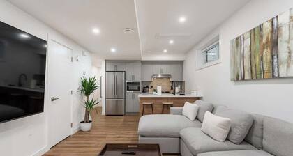 Cozy 2BR Basement Suite Near Rogers Place & NAIT