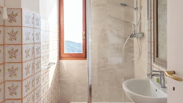Comfort Triple Room, Balcony, Mountain View | Bathroom | Shower, towels, soap, toilet paper