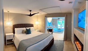 Tabla de planchar con plancha, wifi, ropa de cama