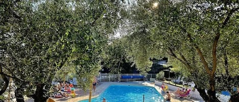 A heated pool