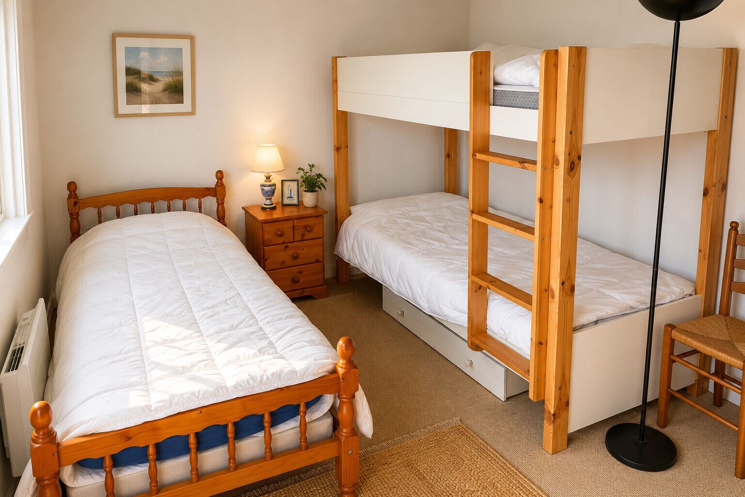 2 bedrooms, iron/ironing board