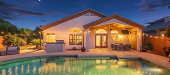 Waterfront 3BR Home with Pool ,BBQ Patio & Fire Pit