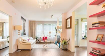 Central & Quiet 2BR Townhome | Private Patio | Gym