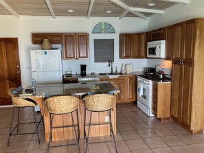 Private kitchen - Romantic St John Cottage with Cinematic Views, 2 Beaches, and Close to Town (Cruz Bay)