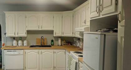 Charming 3-bedroom farmhouse in Grand Falls-Windsor with BBQ, gardens, pets wel