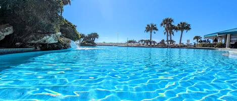 A heated pool