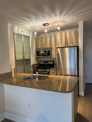 Private kitchen - Million Dollar View, 1-bedroom apartment in charming New York with AC near MSG (NEW YORK)